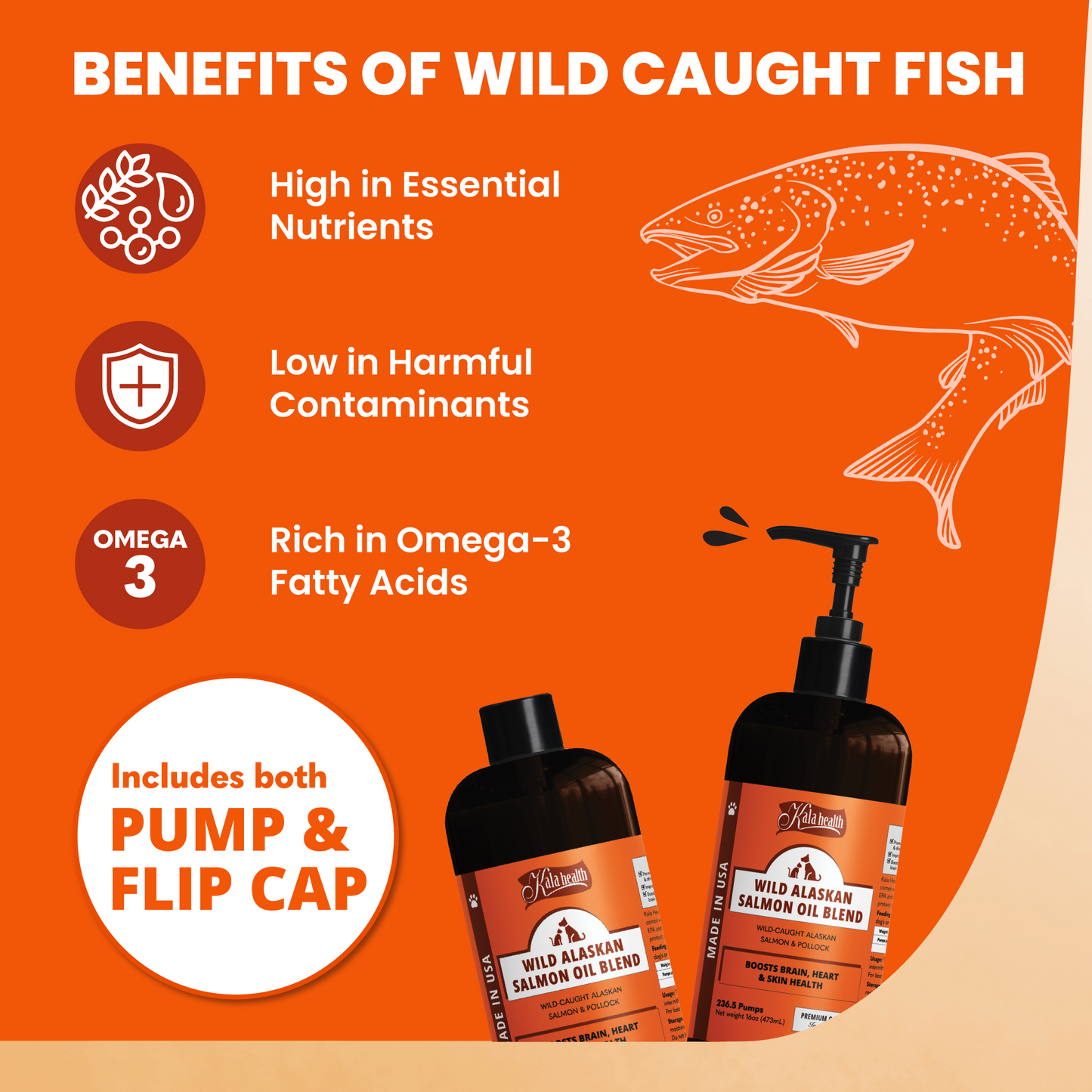 Kala Health Wild Alaskan Salmon Oil Blend Pet Supplement
