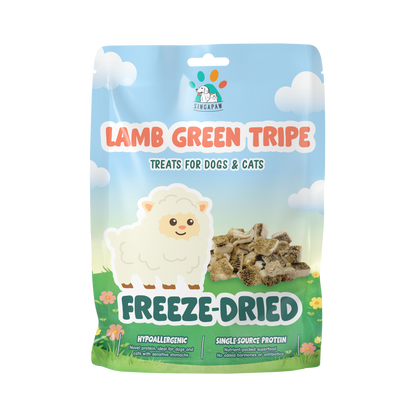 Singapaw Freeze Dried Lamb Green Tripe Cat & Dog Treats