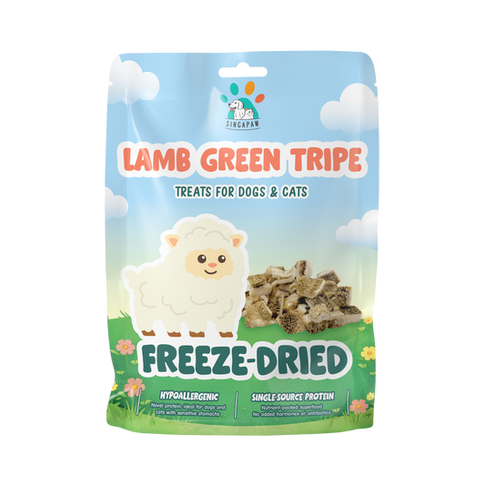 Singapaw Freeze Dried Lamb Green Tripe Cat & Dog Treats