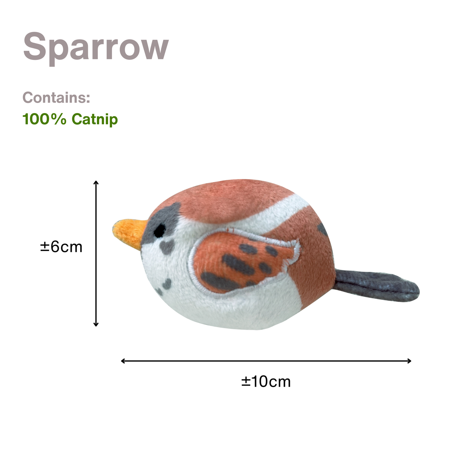 CatWant Little Chubby Bird Catnip Silvervine Plush Cat Toy