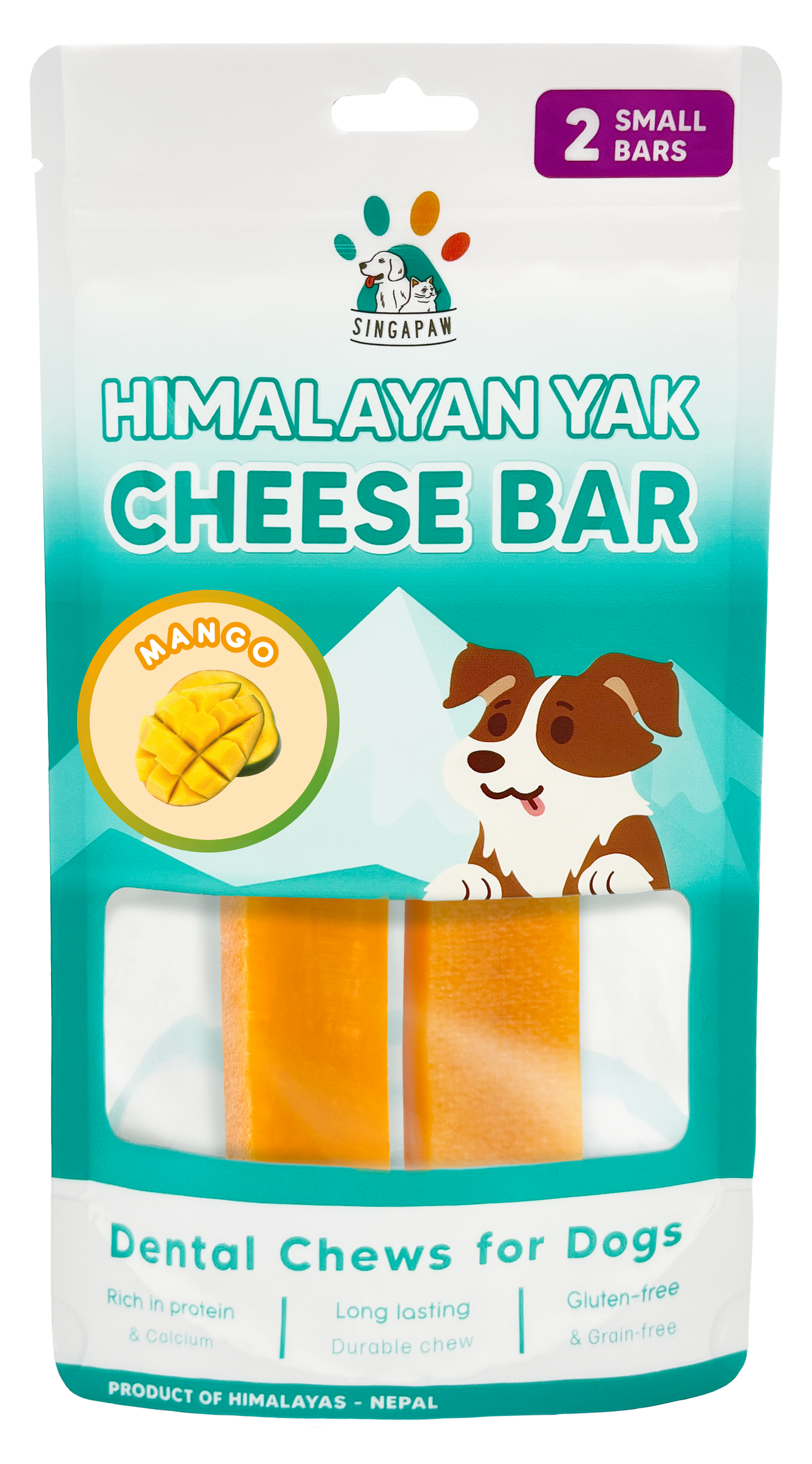 Singapaw Himalayan Yak Cheese Bar Dental Chew for Dogs