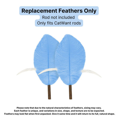 CatWant Jumbo Cat Teaser Head Feather Replacement Packs