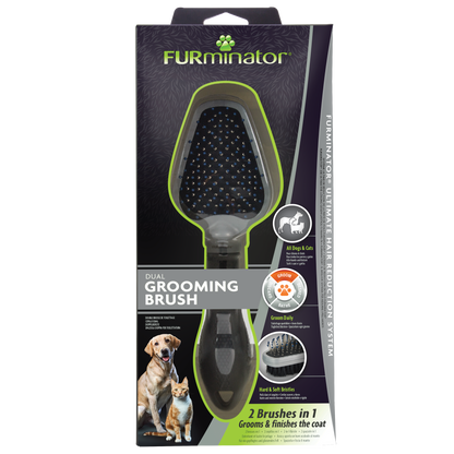 Furminator Large Dual Grooming Brush for Cats & Dogs