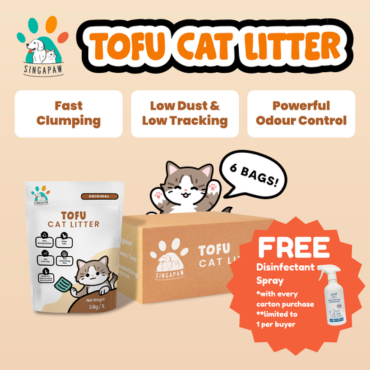 Singapaw Tofu Cat Litter Carton (2.6kg x 6)