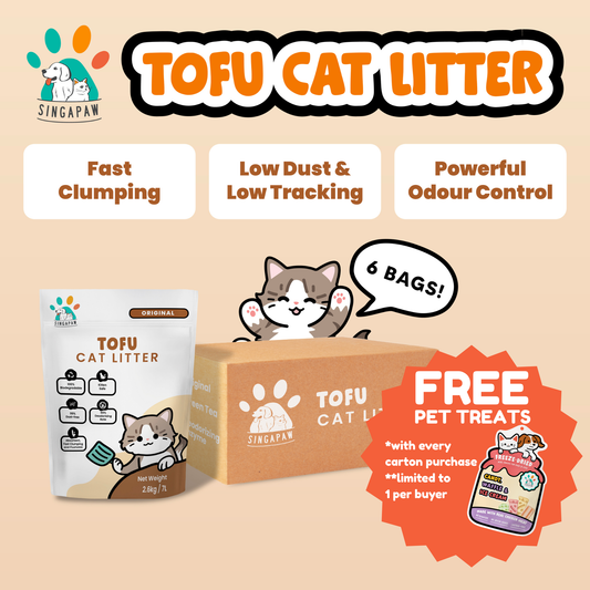Singapaw Tofu Cat Litter Carton (2.6kg x 6)