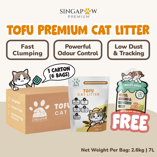 Singapaw Tofu Cat Litter Carton (2.6kg x 6)