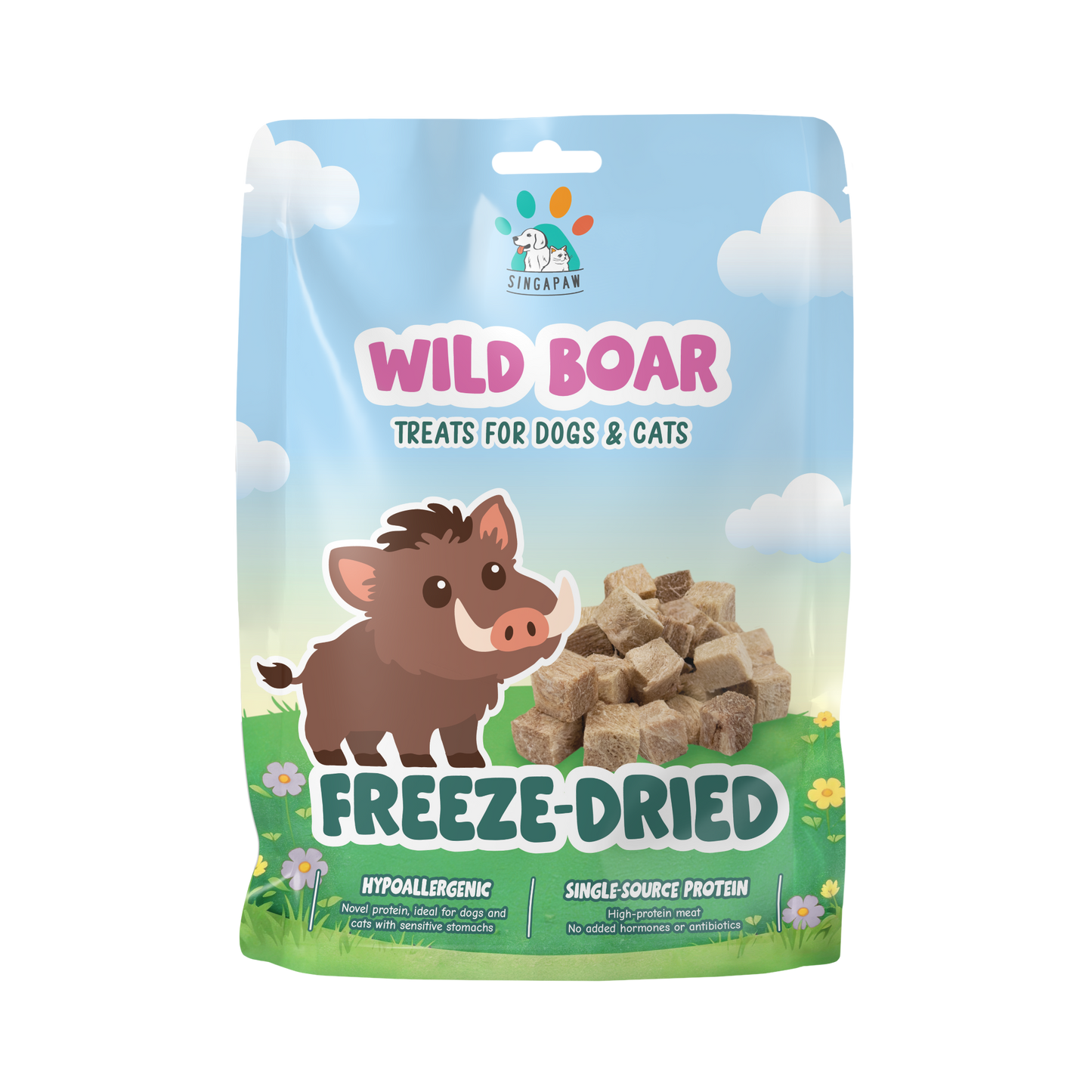 Singapaw Freeze Dried Wild Boar Cat & Dog Treats