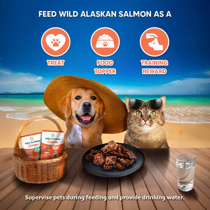 Singapaw Wild Alaskan Dehydrated Salmon Cat & Dog Treats