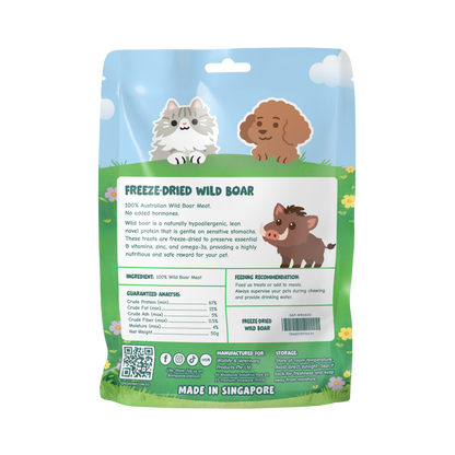 Singapaw Freeze Dried Wild Boar Cat & Dog Treats