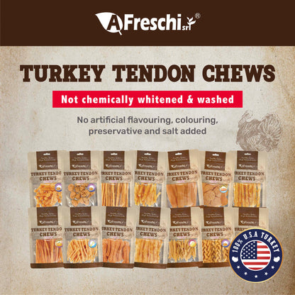Afreschi Turkey Tendon Jerky Dog Treats