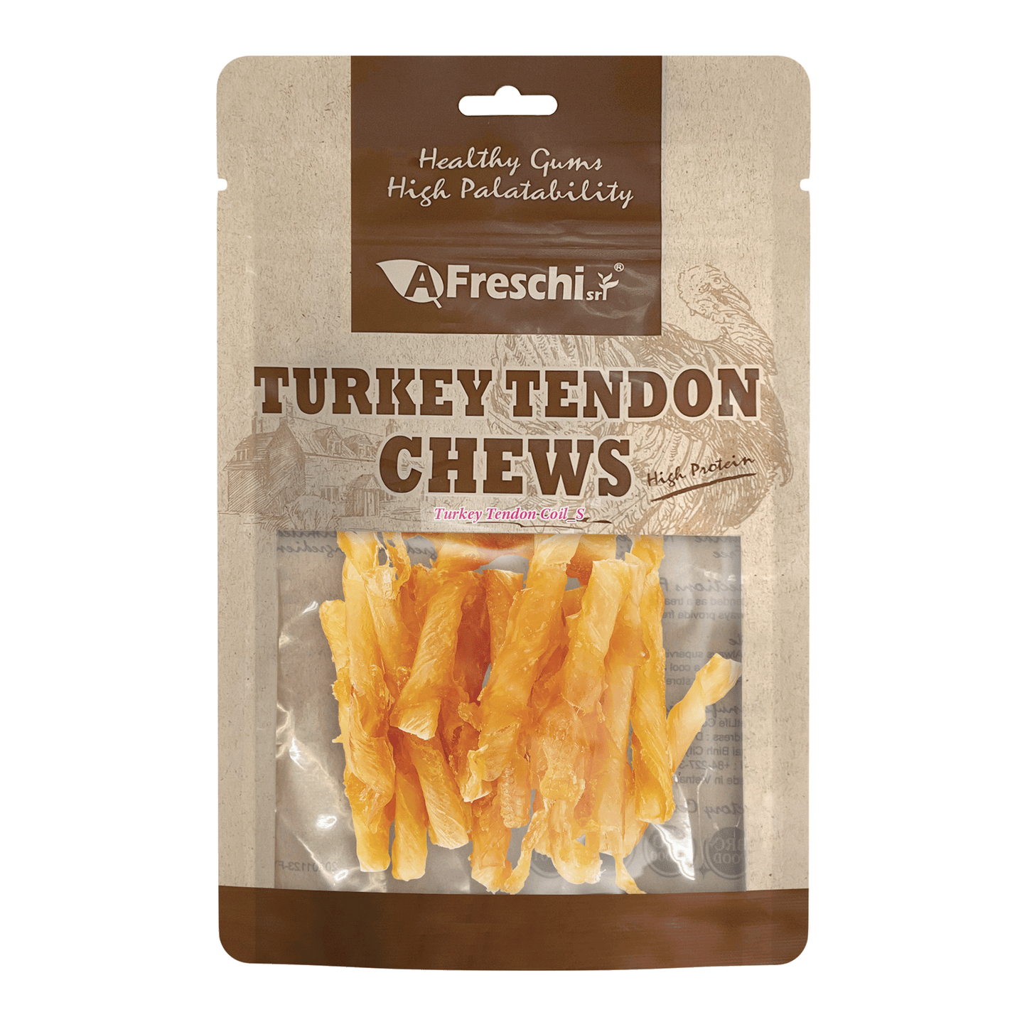 Afreschi Turkey Tendon Jerky Dog Treats