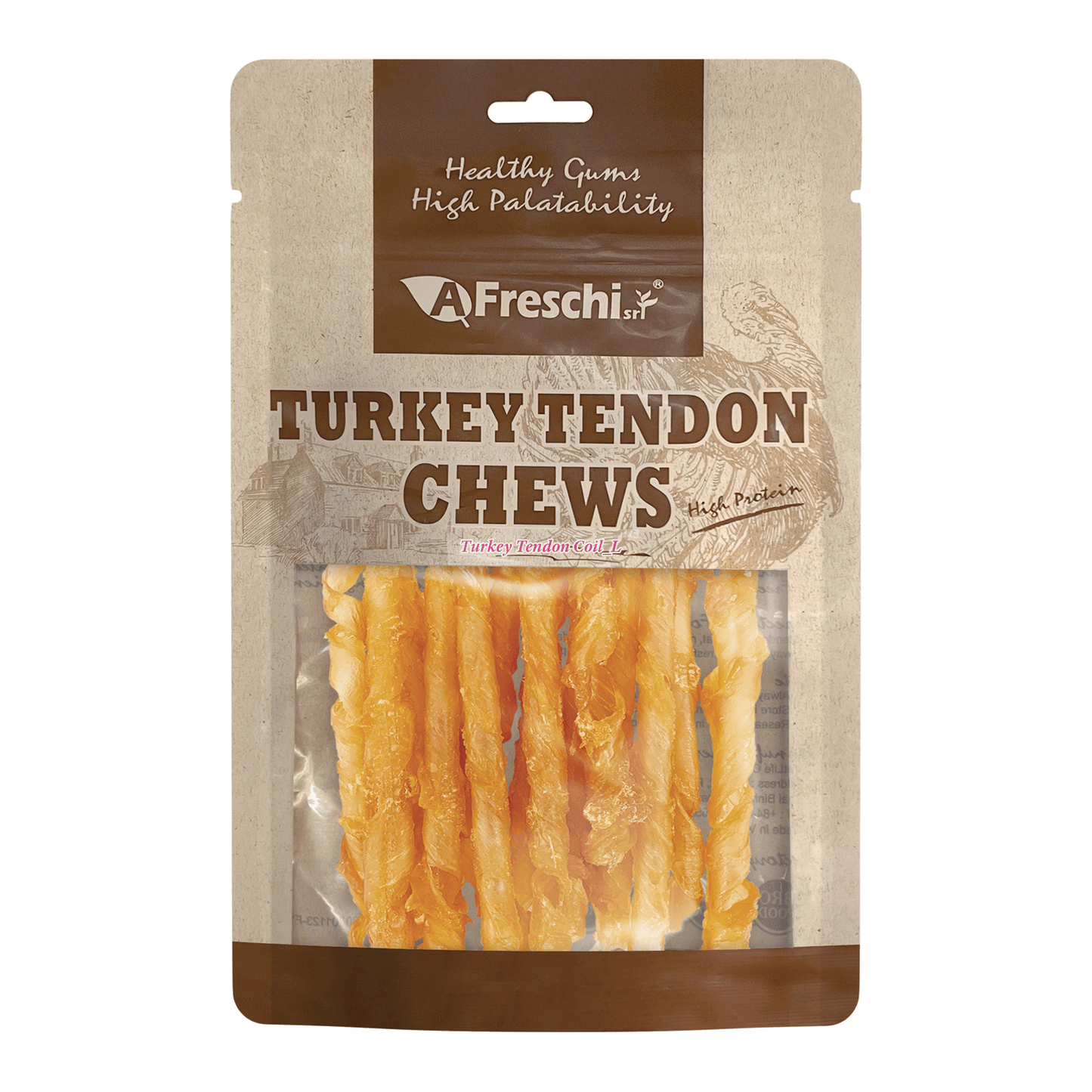 Afreschi Turkey Tendon Jerky Dog Treats