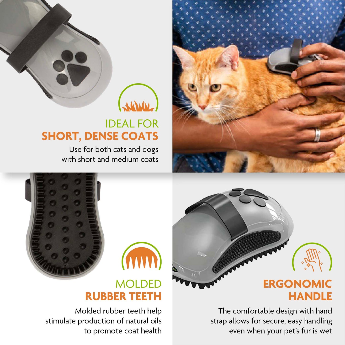 Furminator Grooming Curry Comb for Cats & Dogs