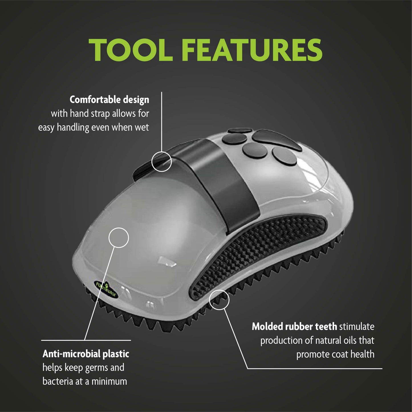 Furminator Grooming Curry Comb for Cats & Dogs