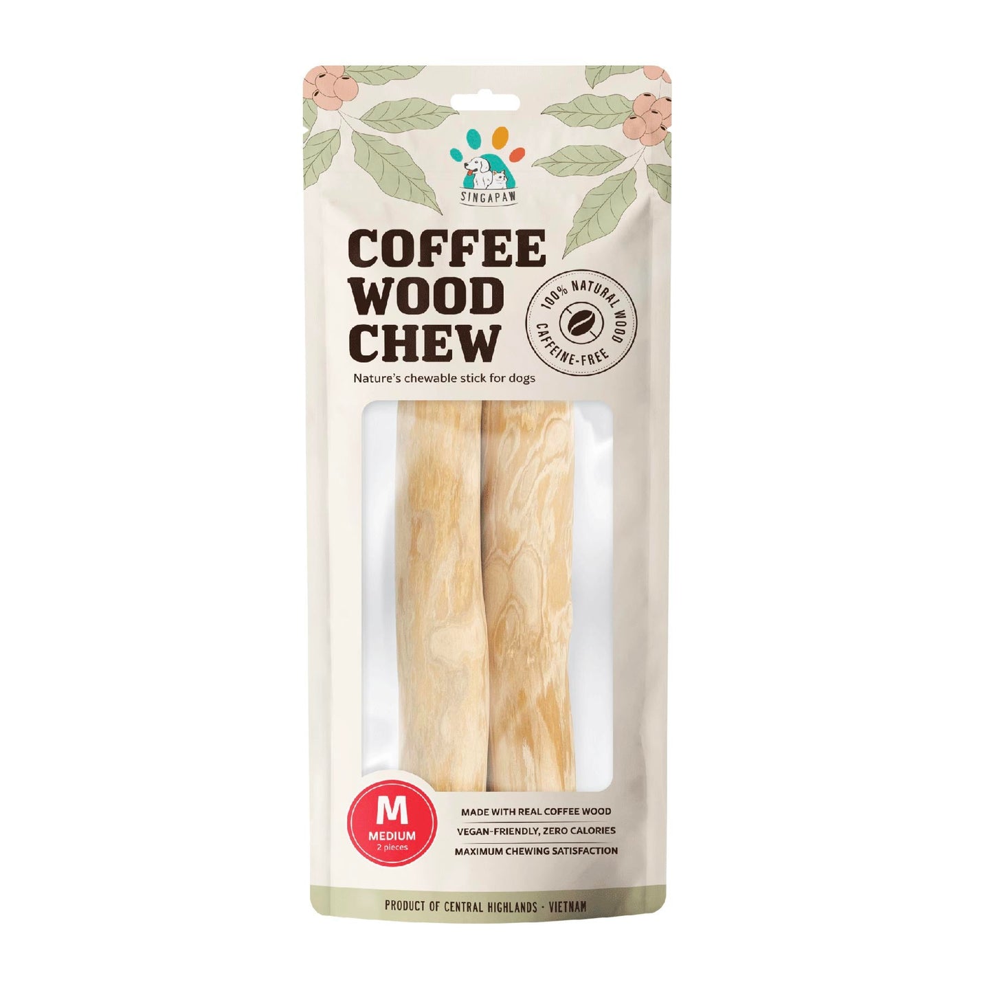 Singapaw Coffee Wood Dental Chew for Dogs