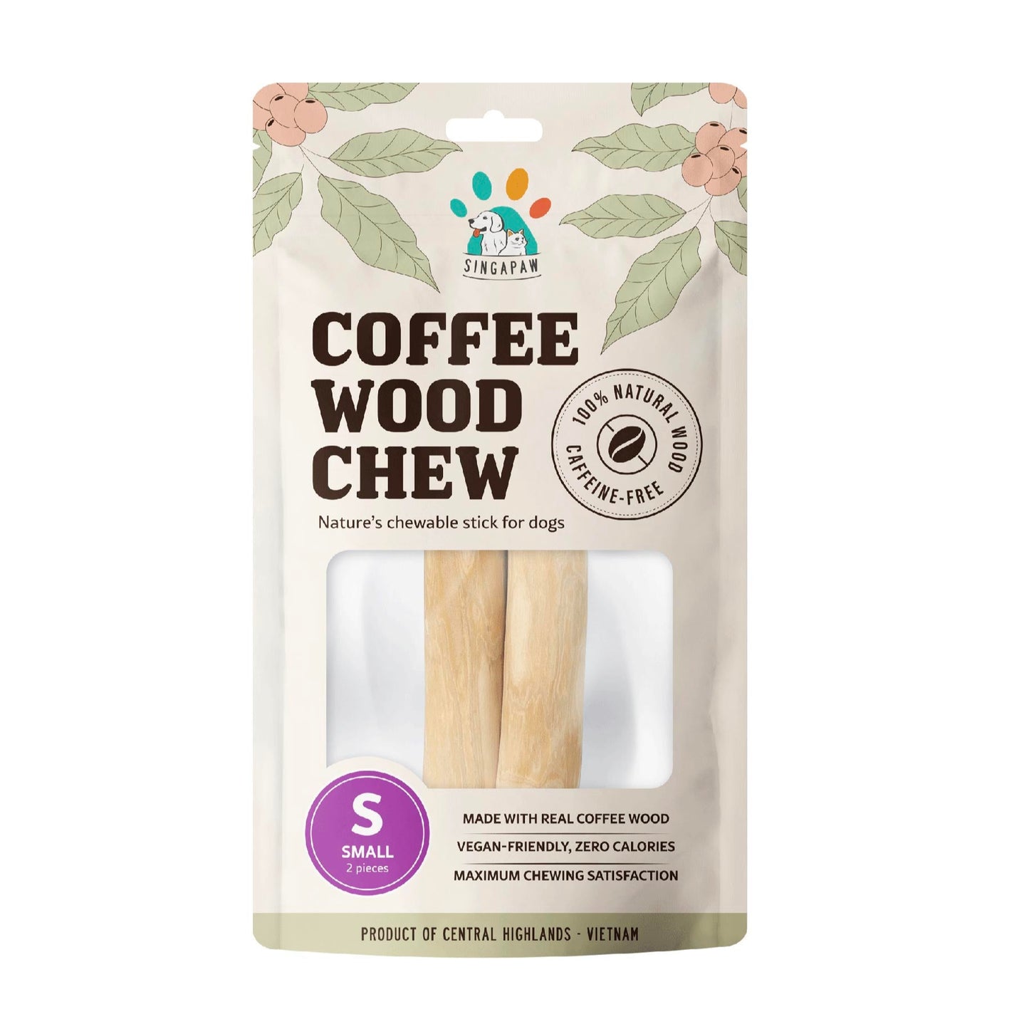 Singapaw Coffee Wood Dental Chew for Dogs
