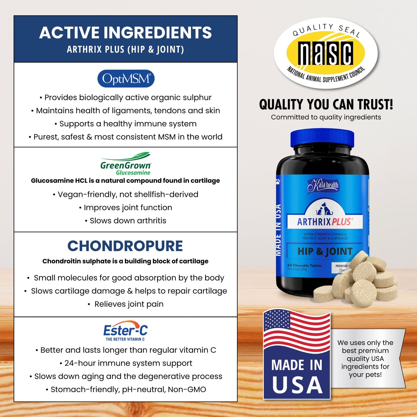 Kala Health Arthrix Plus Hip & Joint Pet Supplement