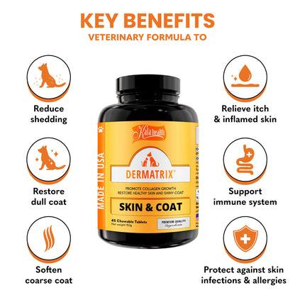 Kala Health Dermatrix Skin & Coat Pet Supplement