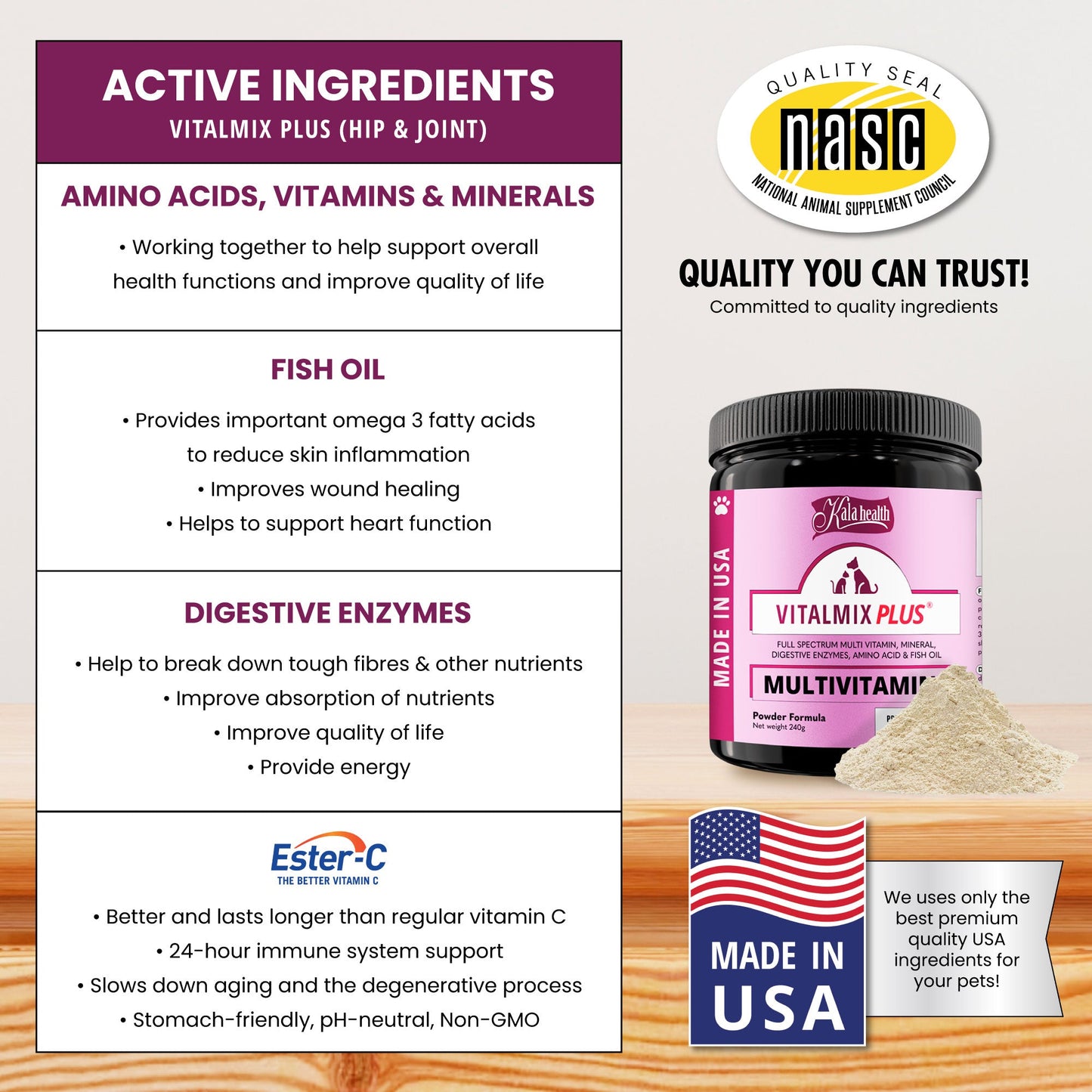 Vitalmix Plus Powder Multivitamin Pet Supplement