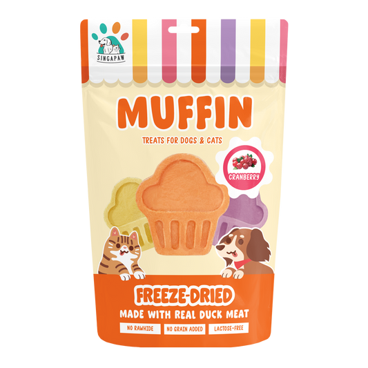 Singapaw Muffin Freeze Dried Duck Dessert Cat & Dog Treats