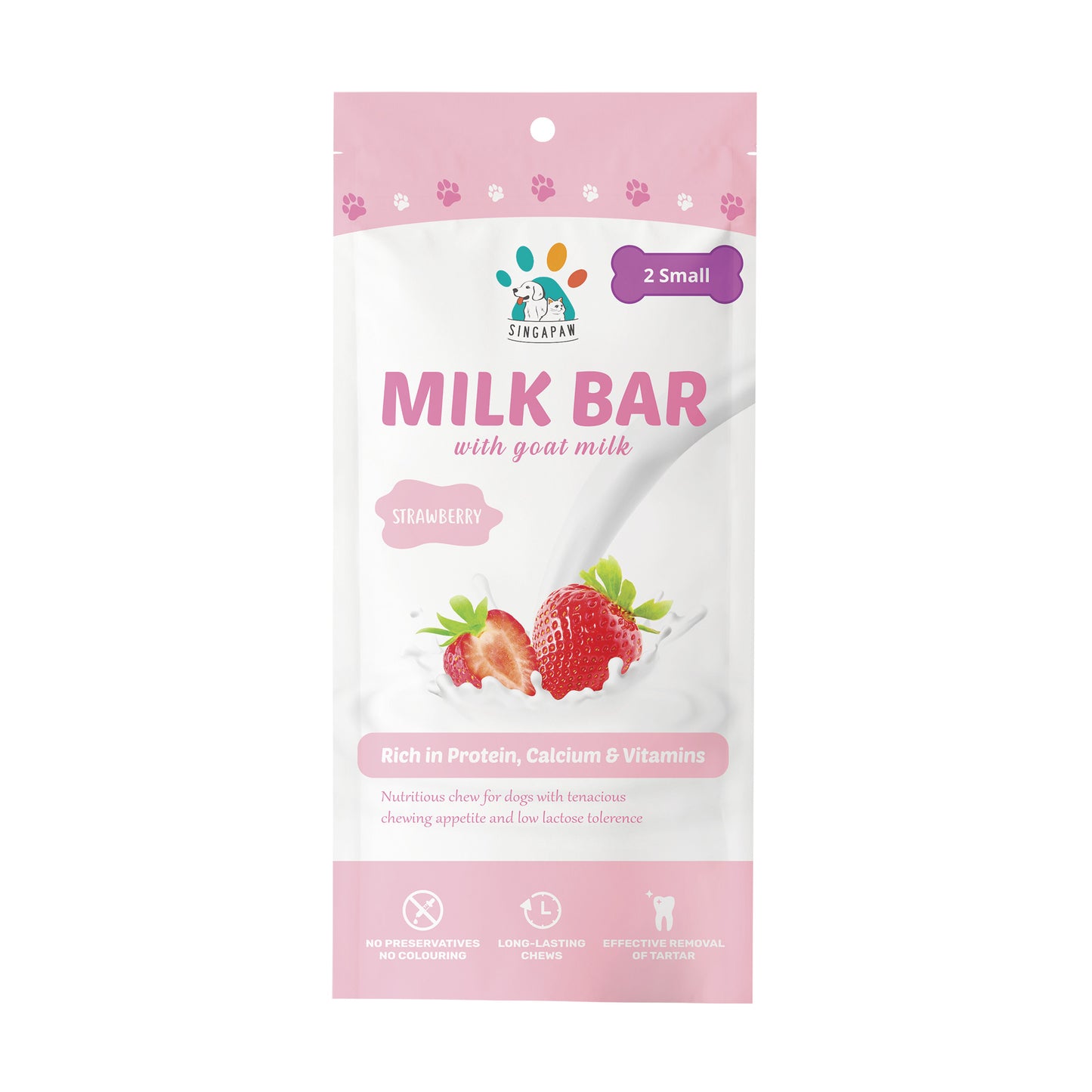 Singapaw Milk Bar Dental Chew with Goat Milk for Dogs