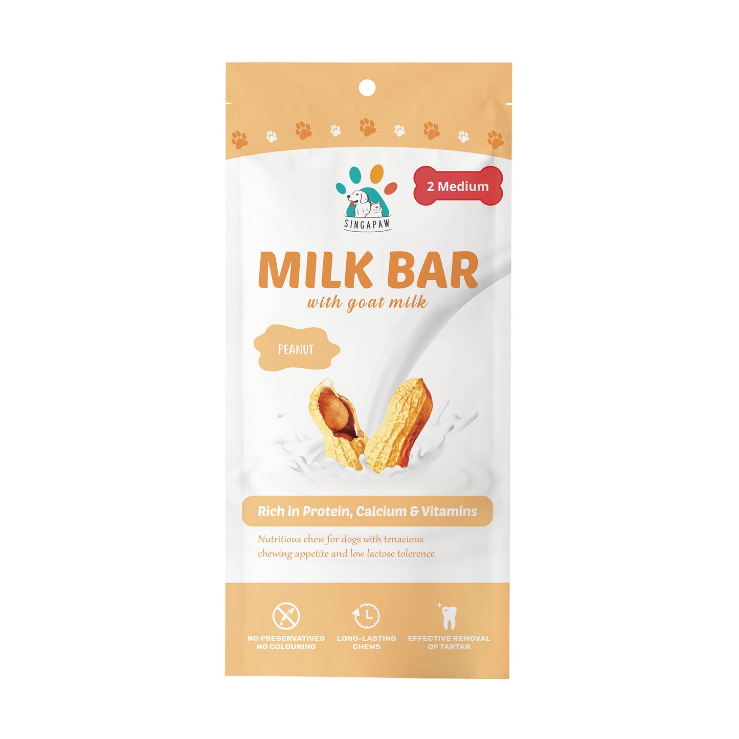 Singapaw Milk Bar Dental Chew with Goat Milk for Dogs