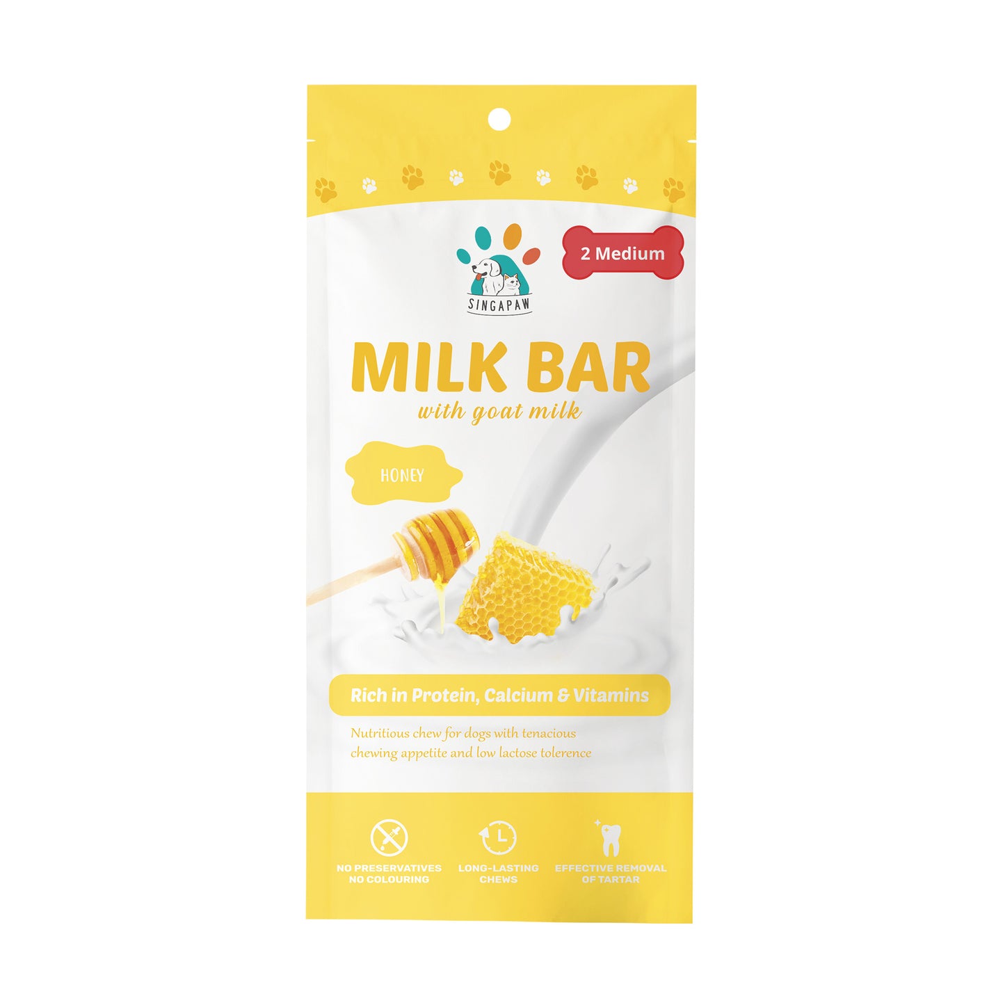 Singapaw Milk Bar Dental Chew with Goat Milk for Dogs