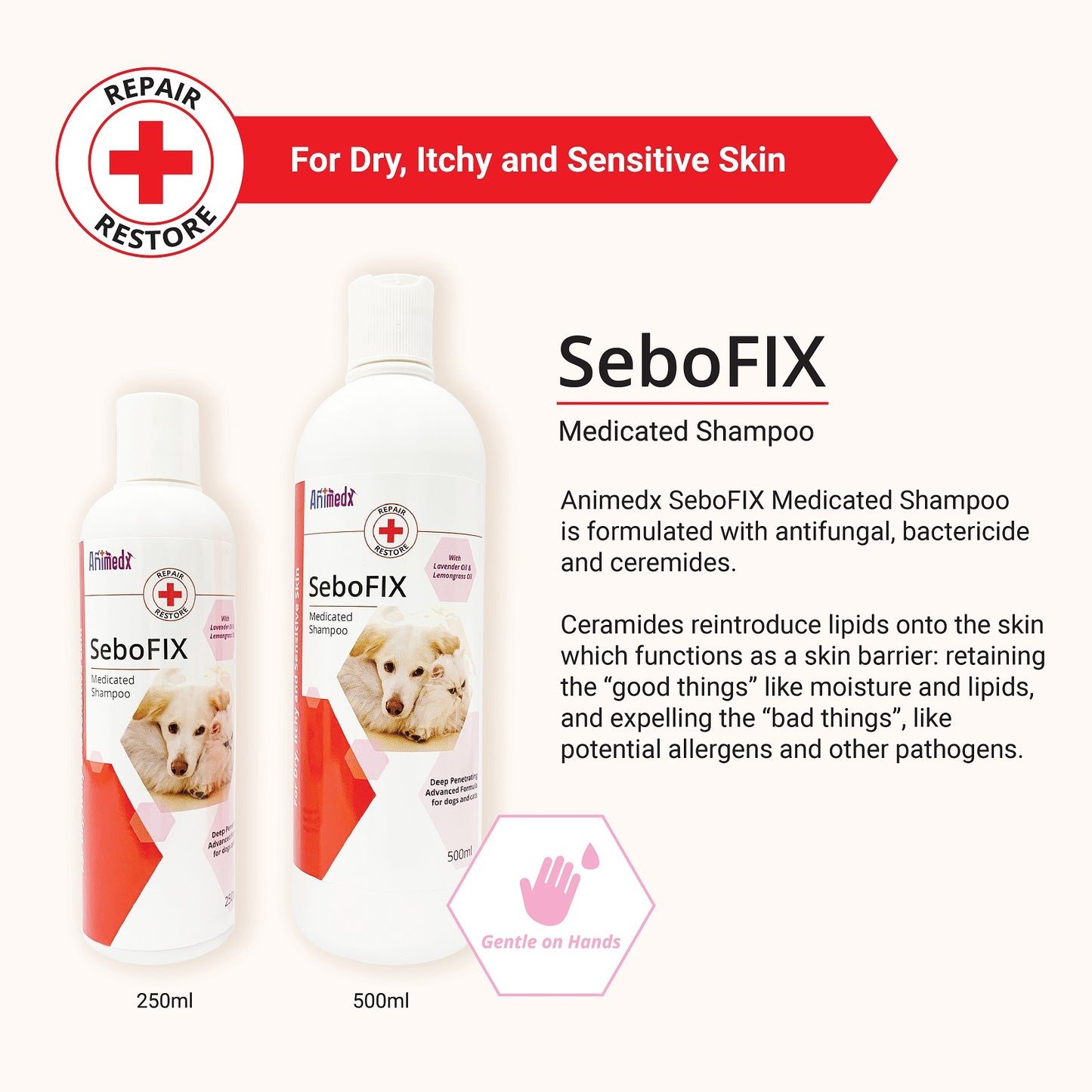 Animedx SeboFIX Anti-Fungal & Anti-Bacterial Medicated Pet Shampoo