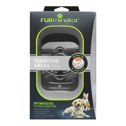 Furminator Grooming Sensitive Areas Brush for Cats & Dogs