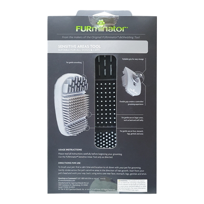 Furminator Grooming Sensitive Areas Brush for Cats & Dogs