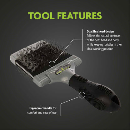 Furminator Grooming Large Firm Slicker Brush for Cats & Dogs