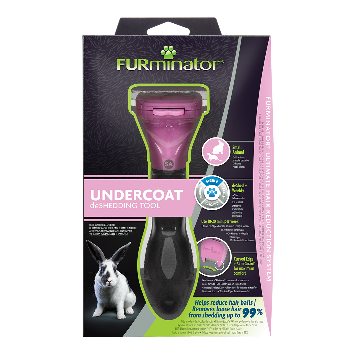 Furminator Grooming Undercoat deShedding Tool Brush For Small Animals