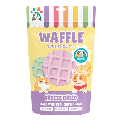 Singapaw Waffle Freeze Dried Chicken Dessert Cat & Dog Treats