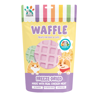 Singapaw Waffle Freeze Dried Chicken Dessert Cat & Dog Treats