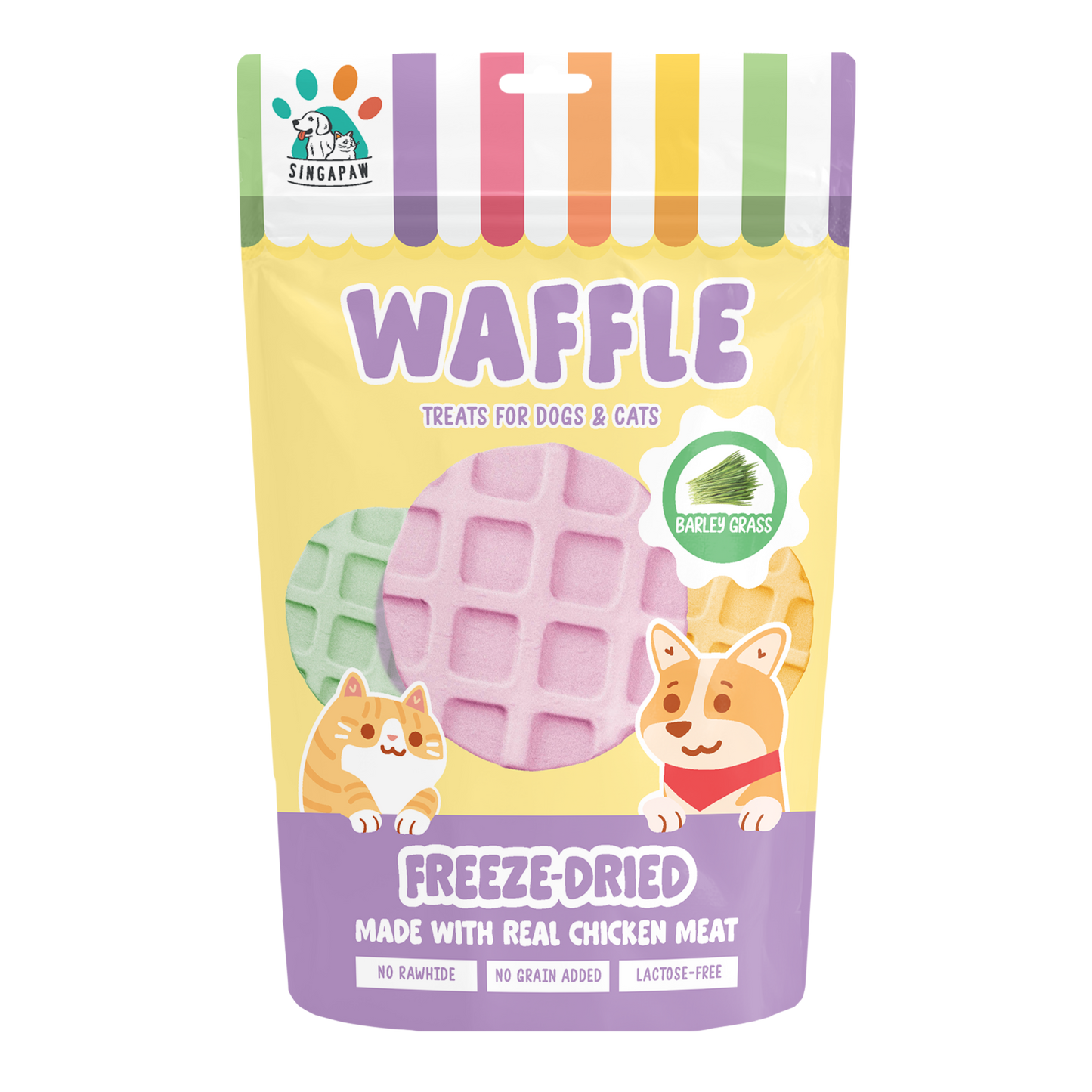 Singapaw Waffle Freeze Dried Chicken Dessert Cat & Dog Treats