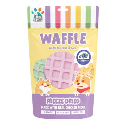Singapaw Waffle Freeze Dried Chicken Dessert Cat & Dog Treats