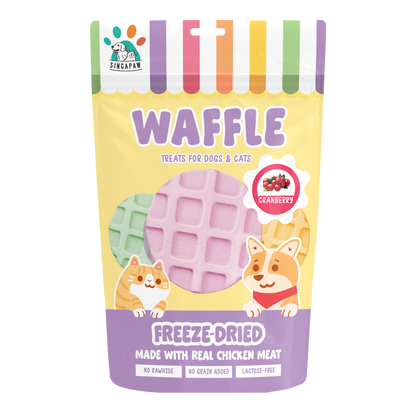 Singapaw Waffle Freeze Dried Chicken Dessert Cat & Dog Treats