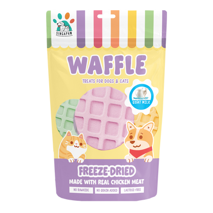 Singapaw Waffle Freeze Dried Chicken Dessert Cat & Dog Treats