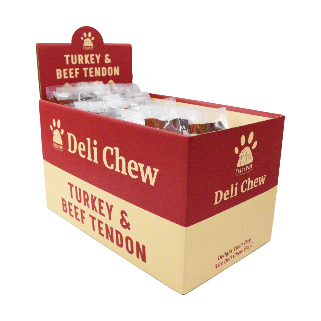 Deli Chew Turkey & Beef Tendon Twisted (M) Carton / Box