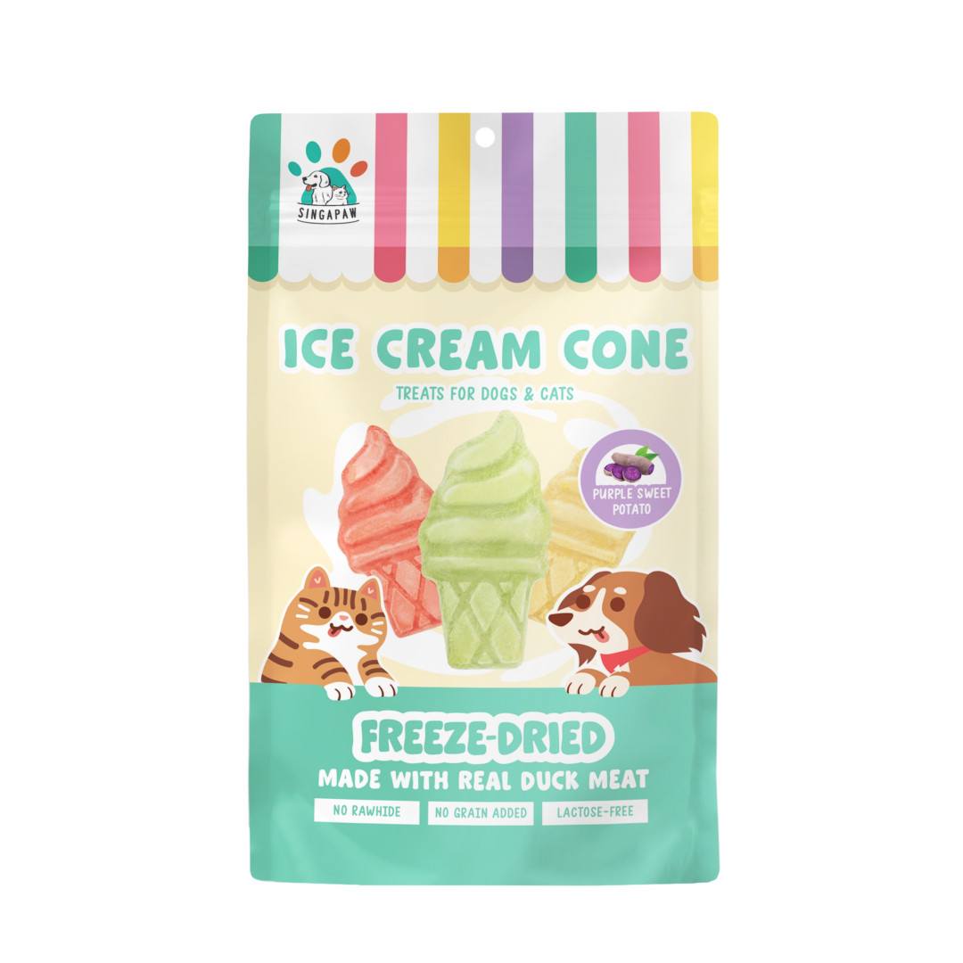 FREEZE-DRIED ICE CREAM CONE PURPLE SWEET POTATO